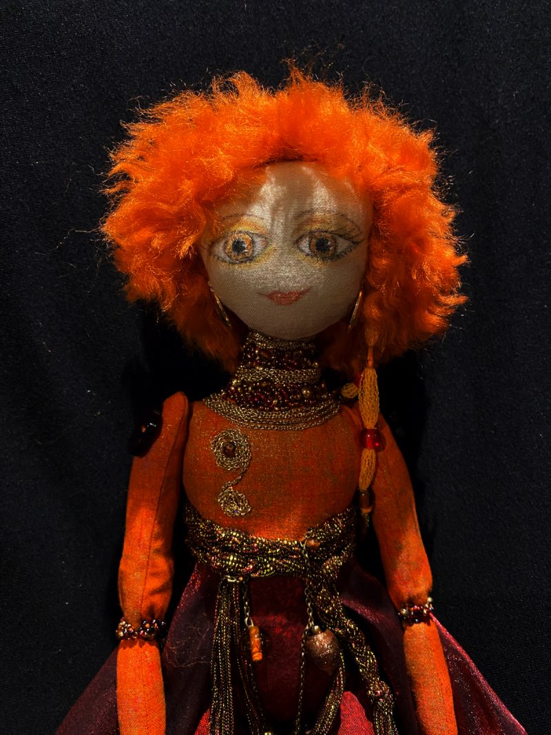 OOAK Unique Vibrant & Beaded Art Doll