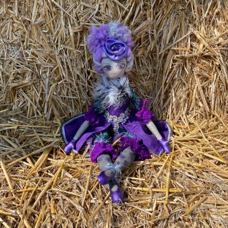 OOAK Dramatic & very purple Art Doll in search of a circus