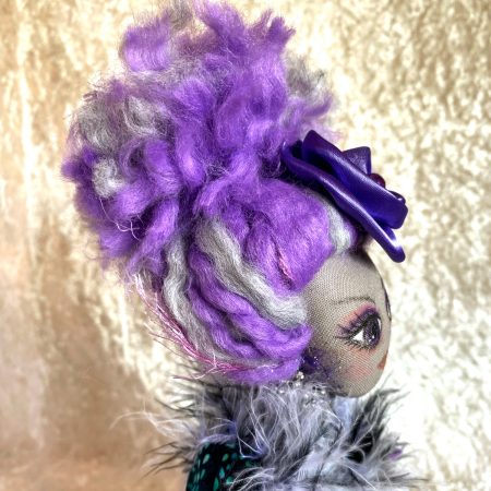 OOAK Dramatic & very purple Art Doll in search of a circus