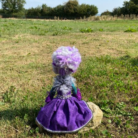 OOAK Dramatic & very purple Art Doll in search of a circus