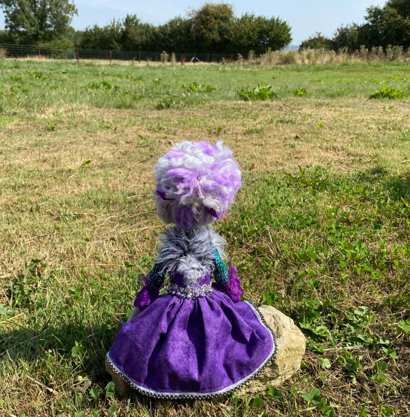 OOAK Dramatic & very purple Art Doll in search of a circus