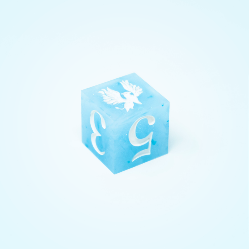 Snowfall | Handmade Resin D6 Dice for D&D & RPGs