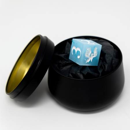 Snowfall | Handmade Resin D6 Dice for D&D & RPGs