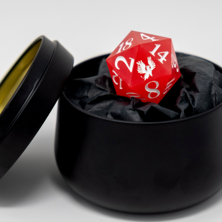 Red Copper Sunset | Handmade Resin D20 Dice for D&D & RPGs