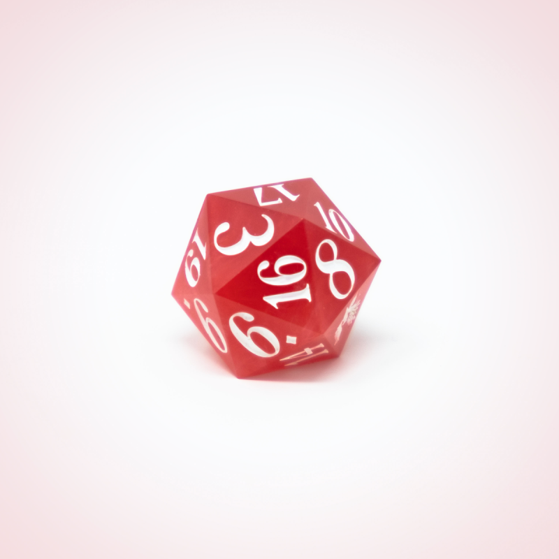 Red Copper Sunset | Handmade Resin D20 Dice for D&D & RPGs