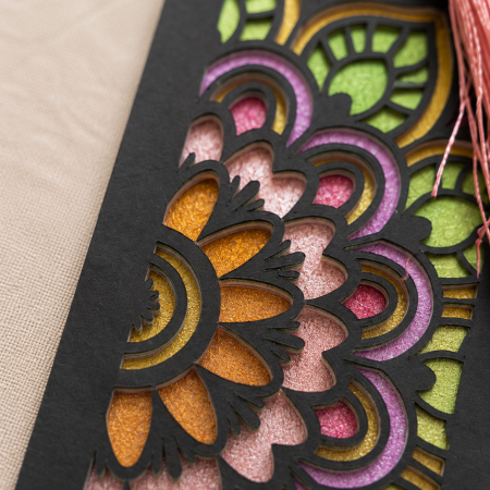 Handmade Floral Mandala Bookmark with Pink Tassel