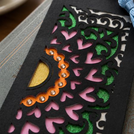 Handmade Mandala Style Bookmark with Blue Tassel