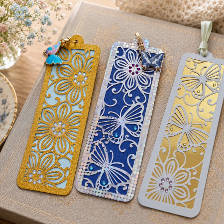 Handmade Bookmark Gift Set – Set of 3 Floral & Butterfly Bookmarks