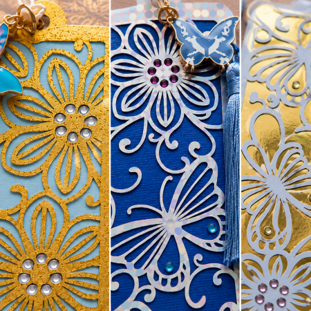 Handmade Bookmark Gift Set – Set of 3 Floral & Butterfly Bookmarks