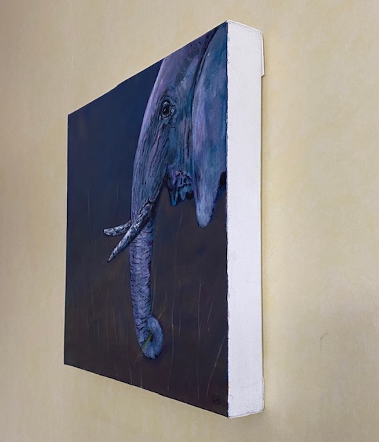 Elephant Head painted in acrylic.