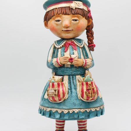 Handmade Marina Tideletter Art Doll, 29cm Tall, Paper Clay