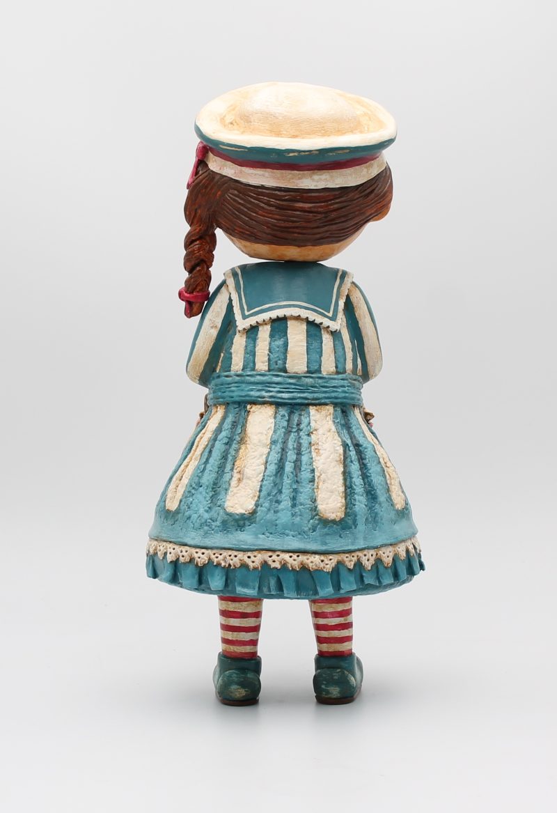 Handmade Marina Tideletter Art Doll, 29cm Tall, Paper Clay