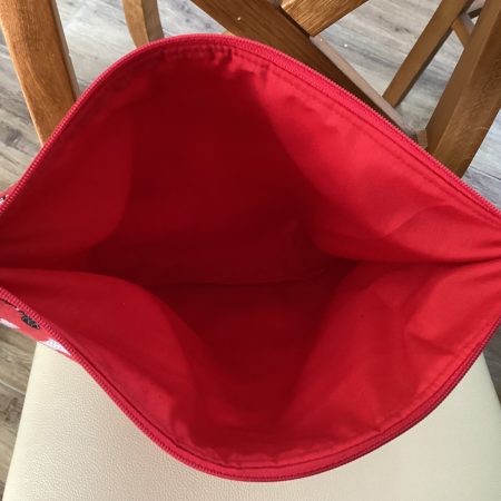 Medium Size Fabric Lined Red Scotty Dog Themed Zipped Purse/ Make Up Cosmetic Travel Bag/Pouch