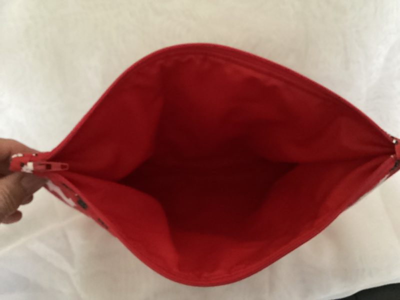 Medium Size Fabric Lined Red Scotty Dog Themed Zipped Purse/ Make Up Cosmetic Travel Bag/Pouch
