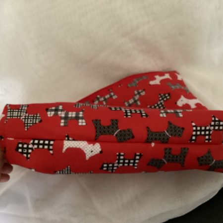 Medium Size Fabric Lined Red Scotty Dog Themed Zipped Purse/ Make Up Cosmetic Travel Bag/Pouch