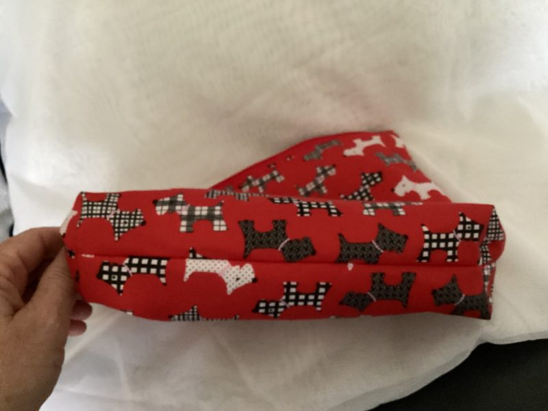 Medium Size Fabric Lined Red Scotty Dog Themed Zipped Purse/ Make Up Cosmetic Travel Bag/Pouch