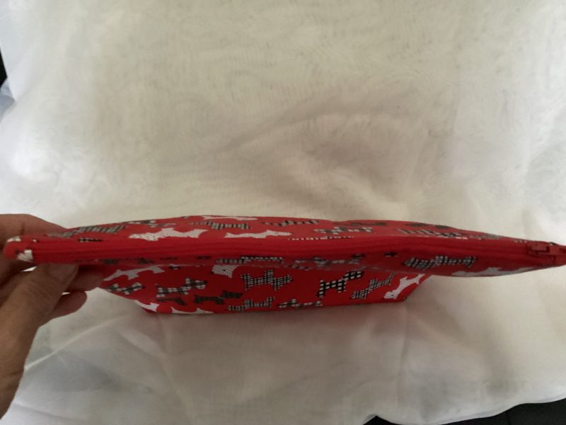 Medium Size Fabric Lined Red Scotty Dog Themed Zipped Purse/ Make Up Cosmetic Travel Bag/Pouch