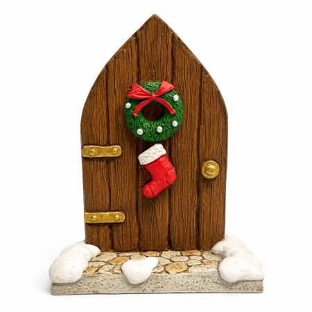 ‘Home for Christmas’ Hand Painted Fairy Door