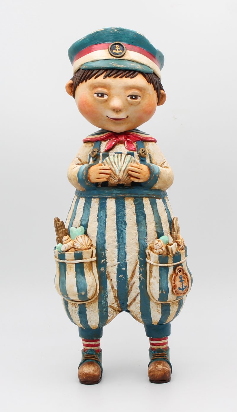 Handmade Jasper Tidefinder Paper Clay Art Doll, 34cm Tall