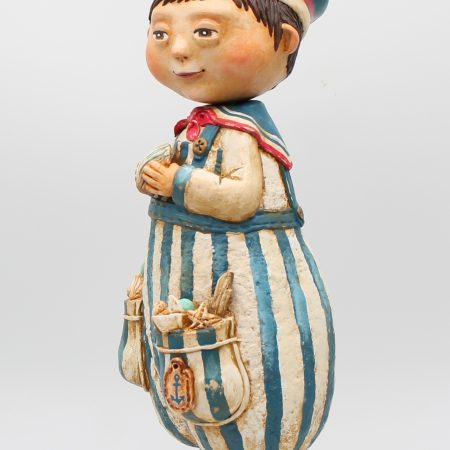 Handmade Jasper Tidefinder Paper Clay Art Doll, 34cm Tall