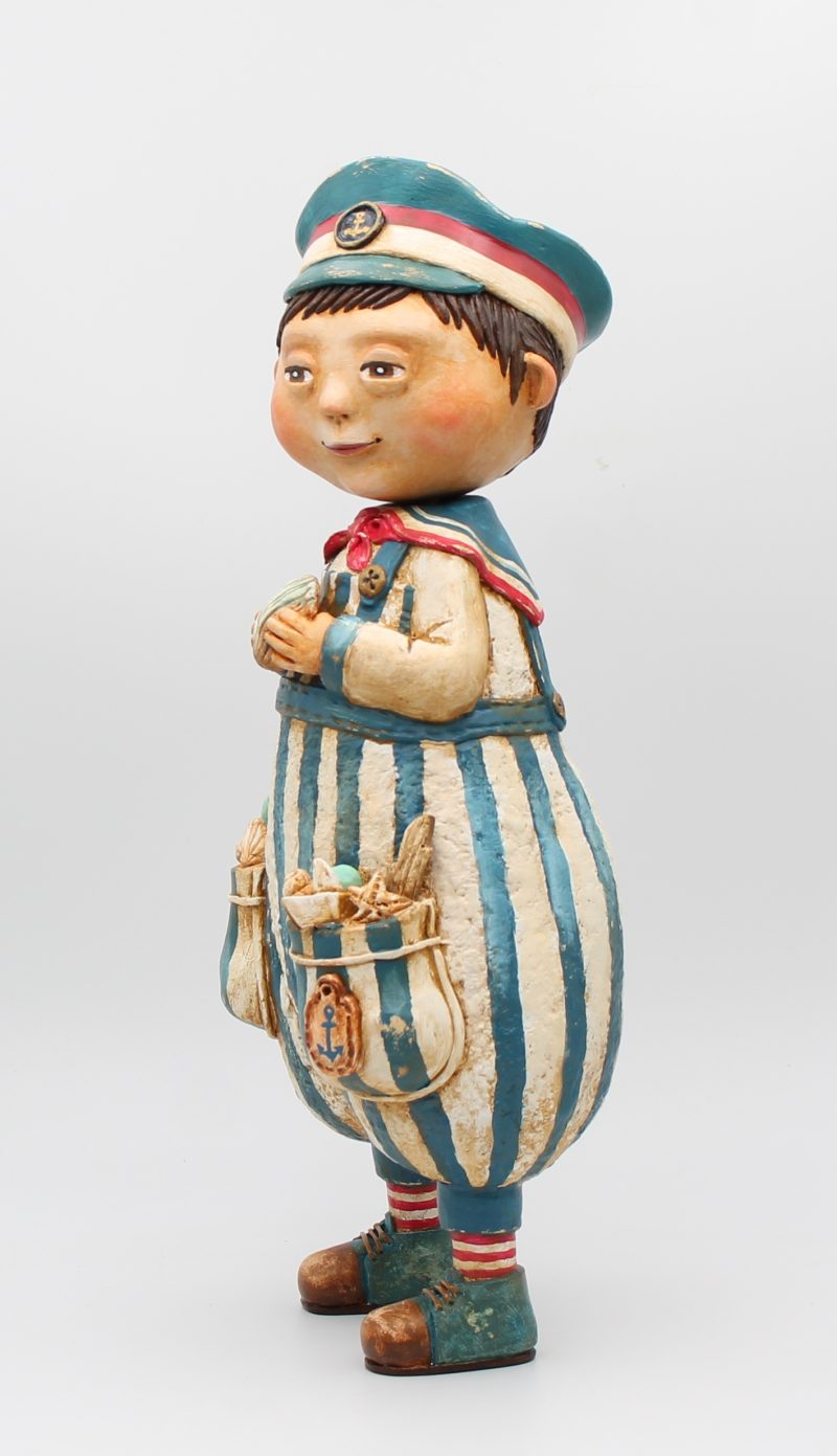 Handmade Jasper Tidefinder Paper Clay Art Doll, 34cm Tall