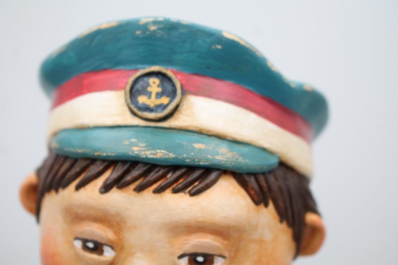 Handmade Jasper Tidefinder Paper Clay Art Doll, 34cm Tall