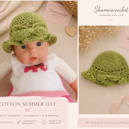 Handmade Cotton Summer Hats 🌸