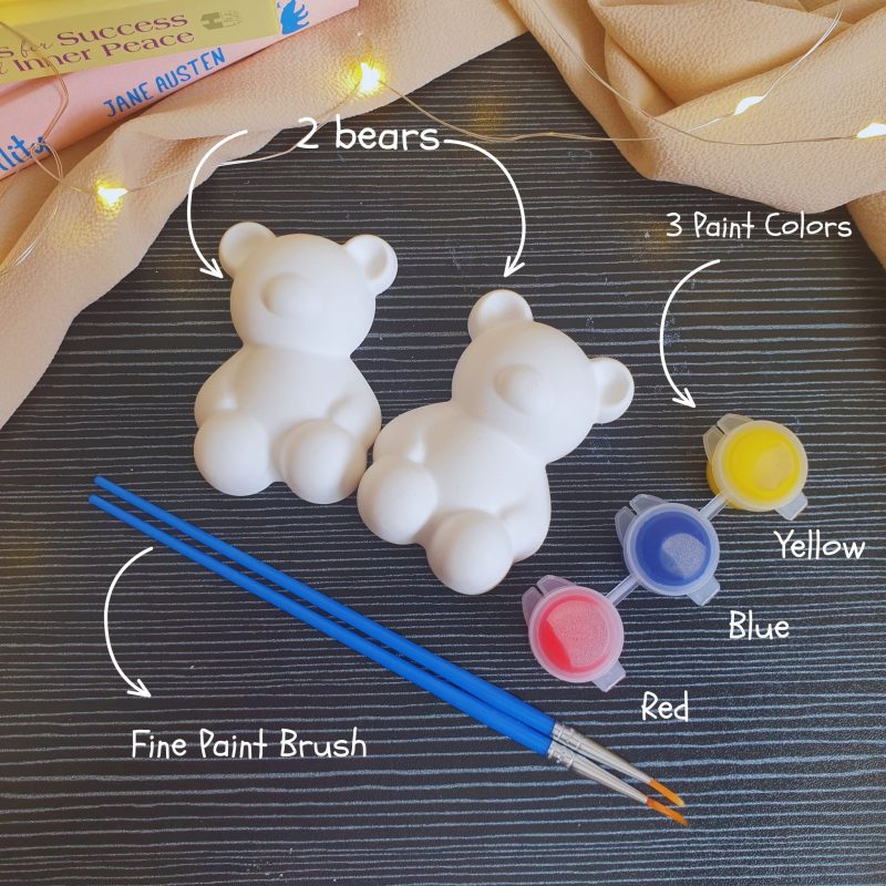 Teddy Bear Paint with Paints & Brush