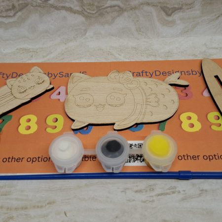 Paint your Own Cute Cats, Personalised Individual Party Packs, Paintable Wood Figures