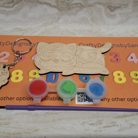 Paint your Own Cute Cats, Personalised Individual Party Packs, Paintable Wood Figures