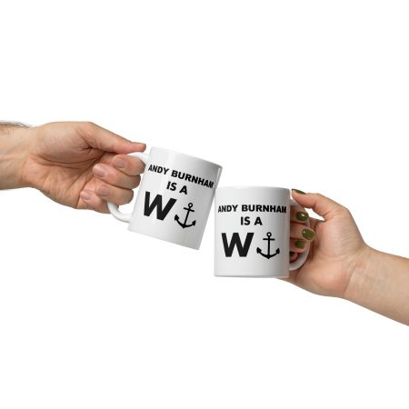 Funny Andy Burnham W Anchor White Ceramic 11oz Political Mug