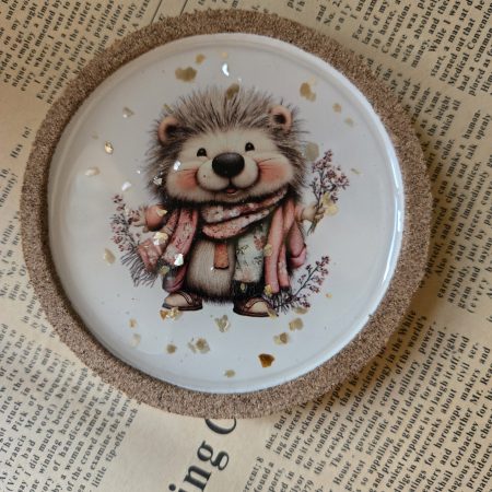 Handmade Cute Hedgehog Coasters(set of 4)
