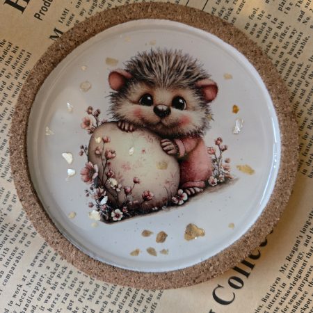 Handmade Cute Hedgehog Coasters(set of 4)