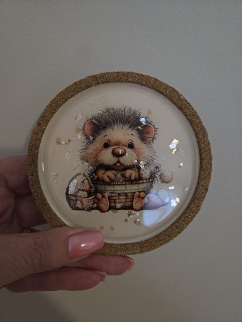 Handmade Cute Hedgehog Coasters(set of 4)