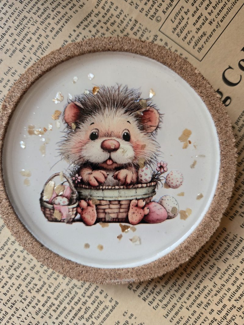 Handmade Cute Hedgehog Coasters(set of 4)