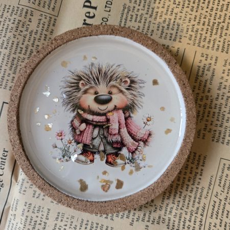 Handmade Cute Hedgehog Coasters(set of 4)
