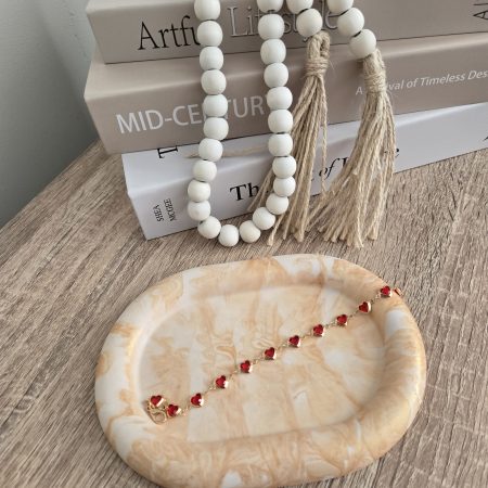 Handcrafted Gold Marble Oval Trinket Tray / Vanity Dish ✨