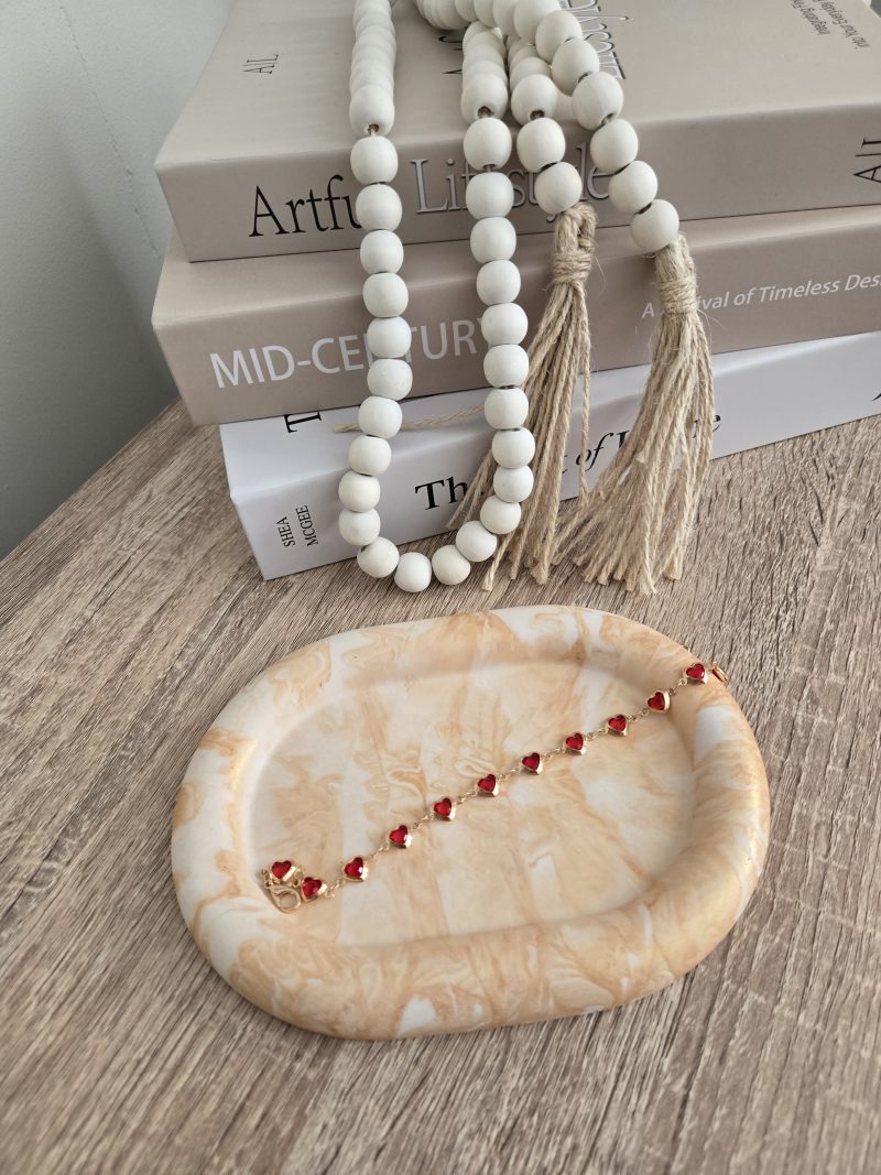 Handcrafted Gold Marble Oval Trinket Tray / Vanity Dish ✨