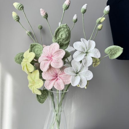Crochet Tung Flower with Different Colours