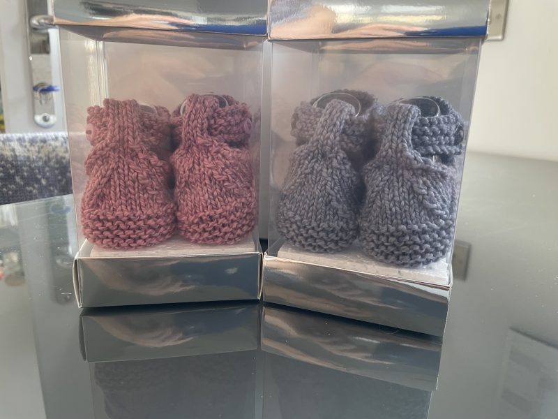 Hand Knitted Baby Bootees