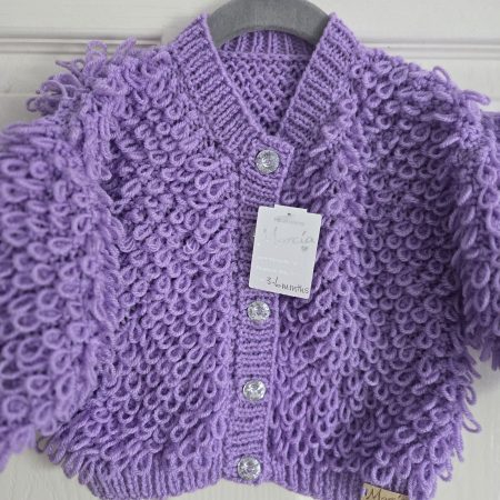 Baby's Lilac Loopy Cardigan