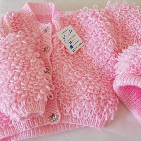 Baby's Hand Knitted Loopy Cardigan