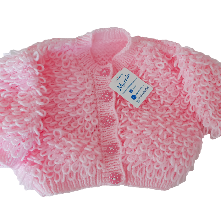 Baby's Hand Knitted Loopy Cardigan