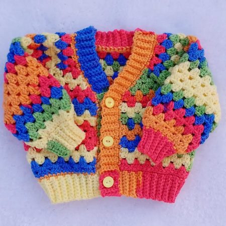 Colourful Crochet Cardigan for a Baby and Toddler