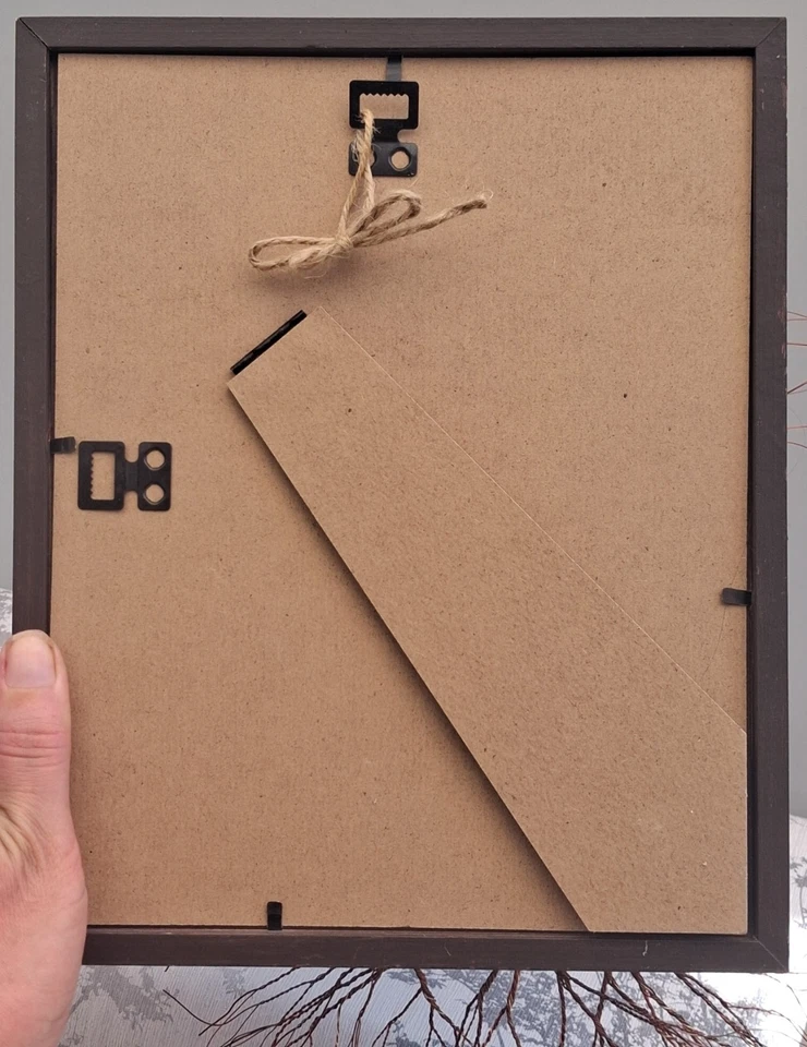 Unique creative hand made 3D wire tree shadow box art