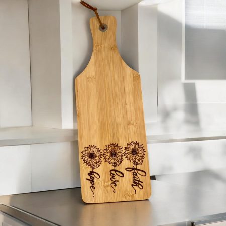Faith Hope Love Sunflower Serving Board