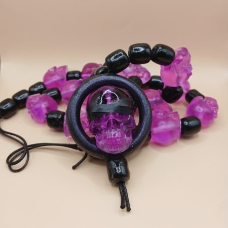 Arcane Artefacts - The Blind Prophet | handmade resin skull necklace/Prayer Beads | LARP, cosplay, theatre | 6 colours available
