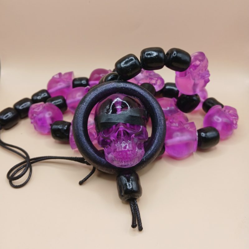 Arcane Artefacts - The Blind Prophet | handmade resin skull necklace/Prayer Beads | LARP, cosplay, theatre | 6 colours available