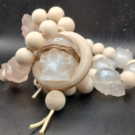 Arcane Artefacts - The Blind Prophet | handmade resin skull necklace/Prayer Beads | LARP, cosplay, theatre | 6 colours available