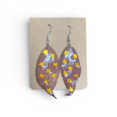 Botanical Leaf Earrings | Real Leaves Preserved | Artisan Nature Jewelry